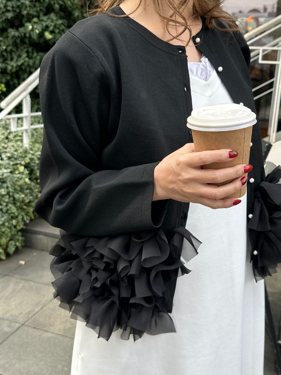 【Mewl】リボンフリンジカーデ/M261-97027