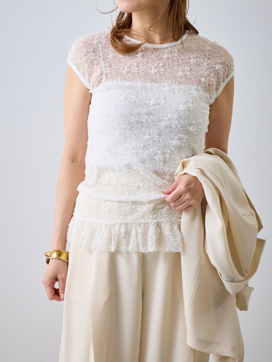 【Mewl】レースフレンチタンク/M262-83092