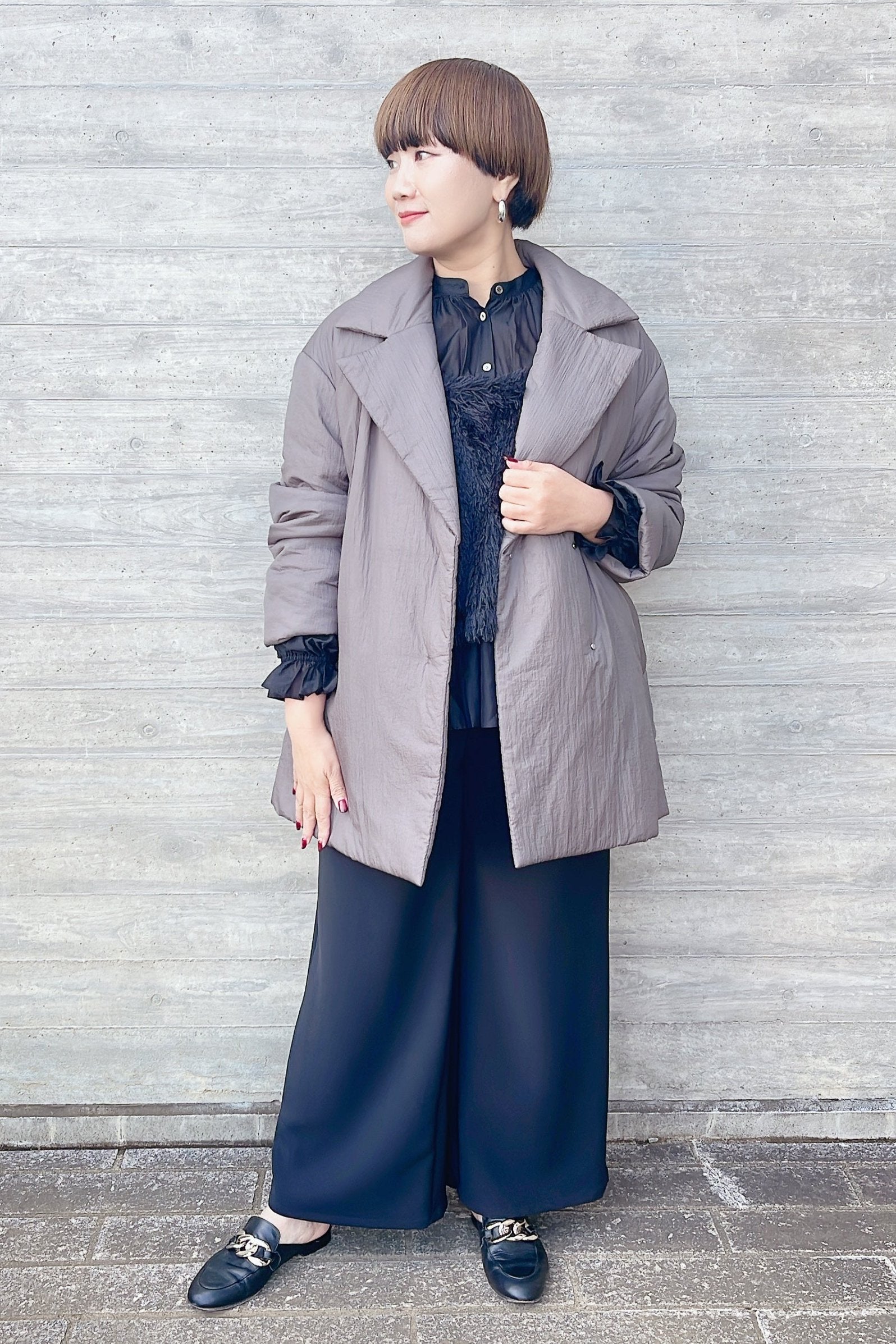 【Dignite collier】キルティングミドルコート/ 80243517