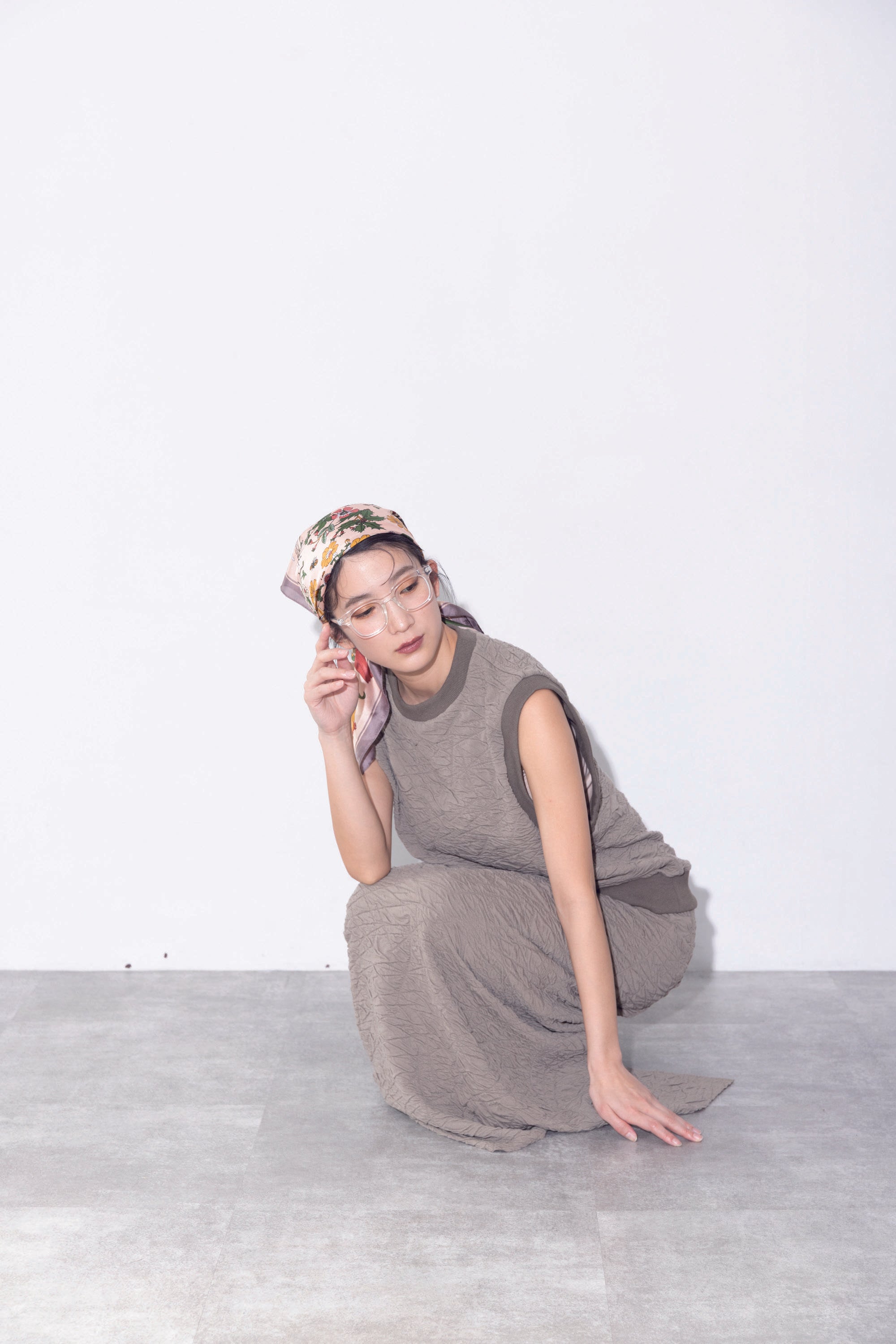 【MARGAUX VINTAGE】フクレジャガードスカート/MG SK-25096-A