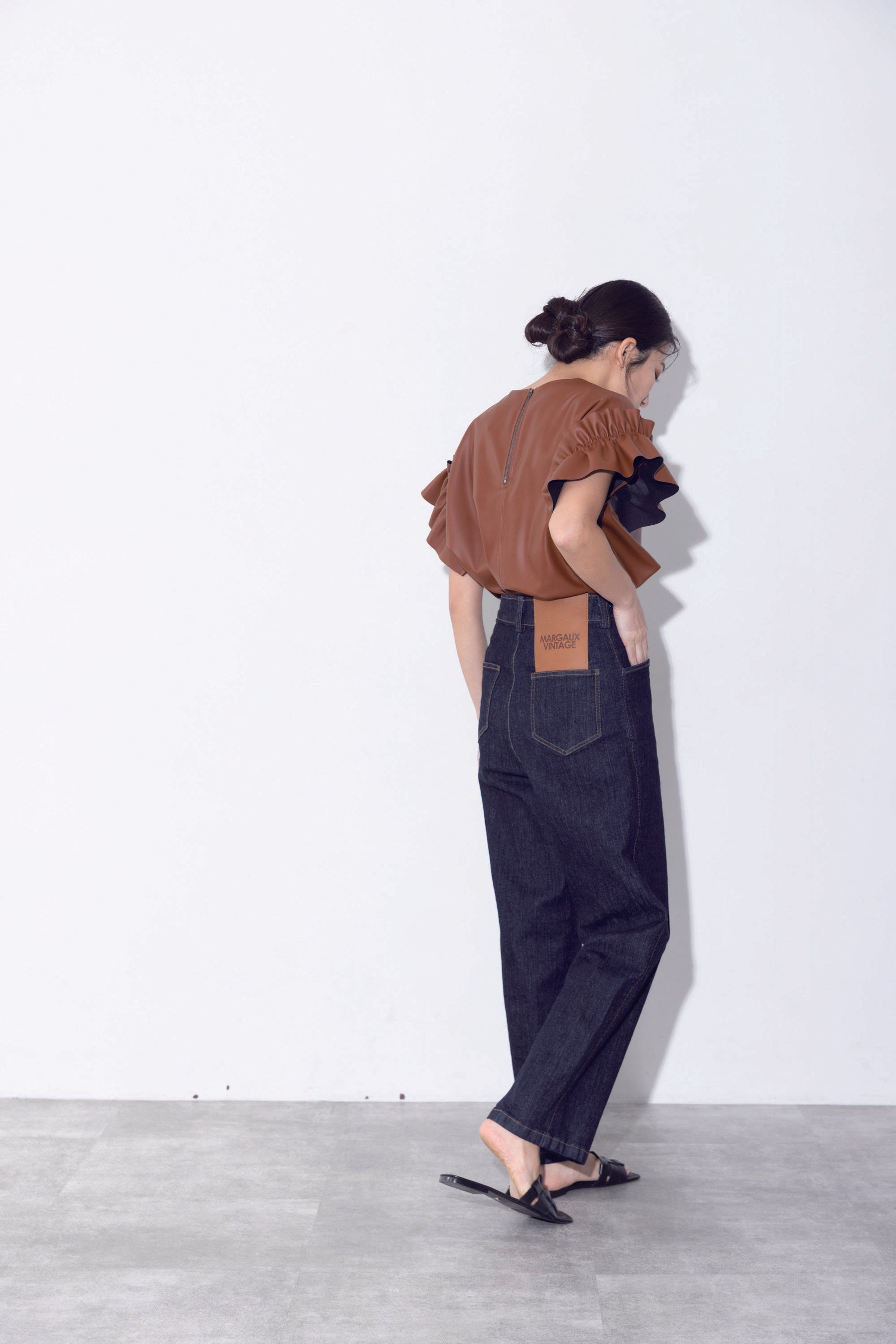 【MARGAUX VINTAGE】ワンウォッシュデニムパンツ/MG PT-25069-A