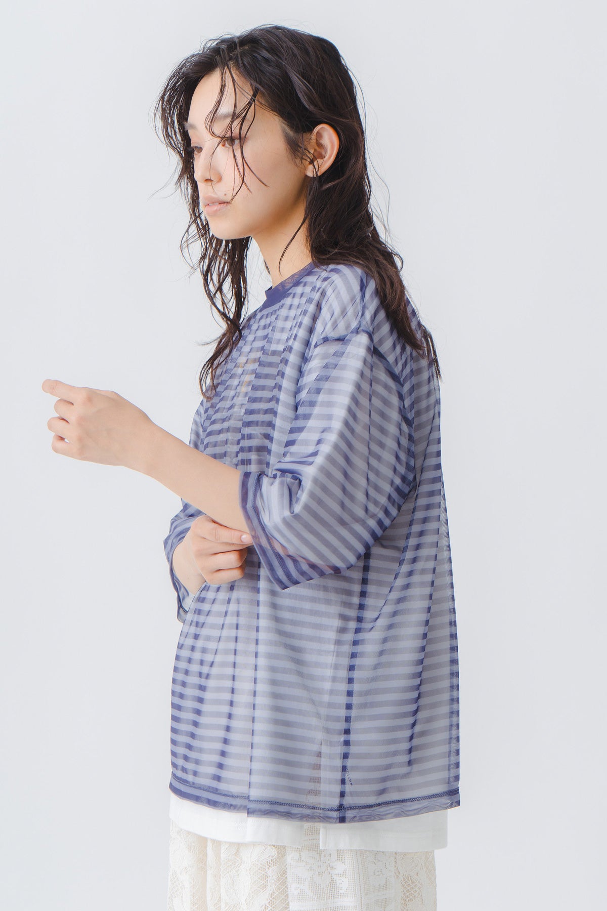 【WHYTO.】シアーボーダーT/WHT27HCS4034