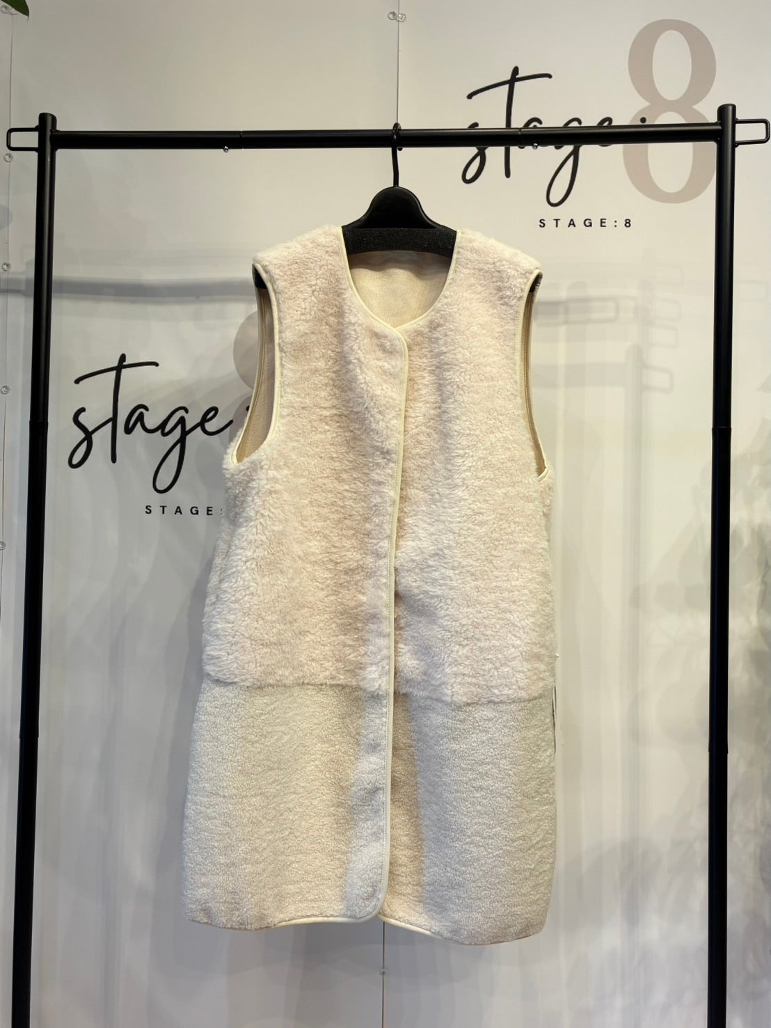 【C'EST MOI】フェイクムートンベストリバーシブル/20256603