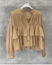 【再入荷予約】【ANNAKERRY】ラッフルブラウス/85251706