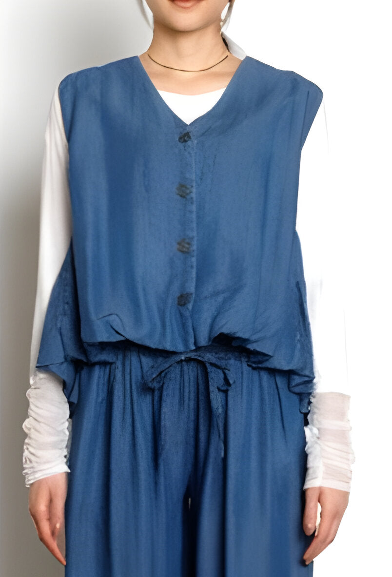 【SUGAR ROSE】テンセルデニムバルーンベスト/253030