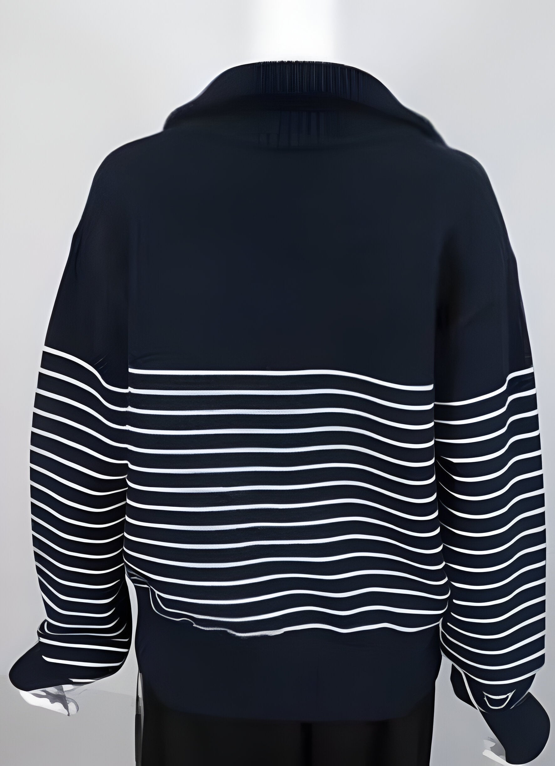 【select】ハーフジップボーダーニット/37439