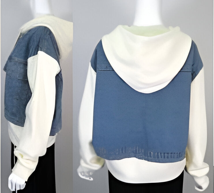 【select】デニムドッキングニットパーカー/47349