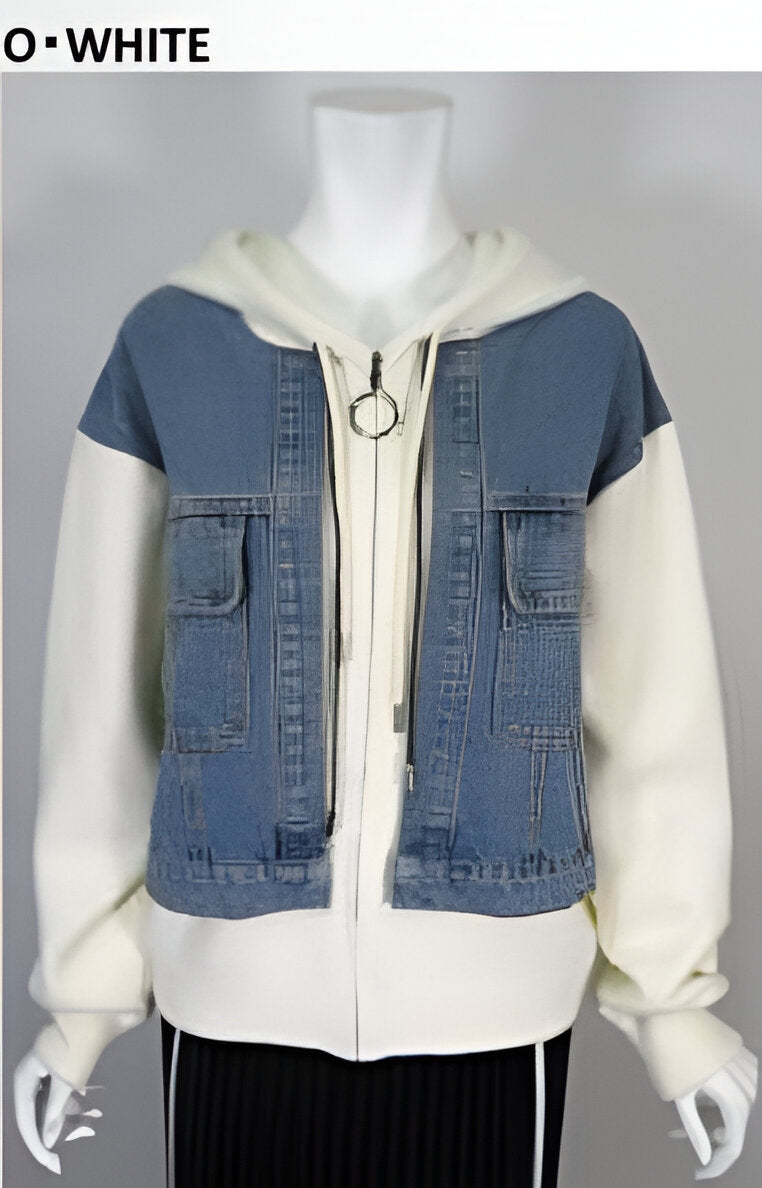 【select】デニムドッキングニットパーカー/47349