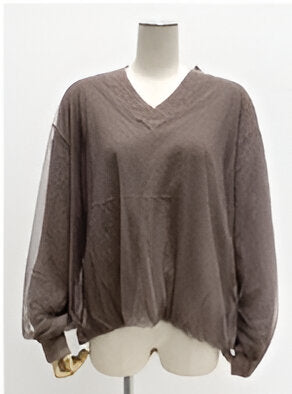 【ROSIEE】チュールドッキングスラーブヤーンニット/R771220