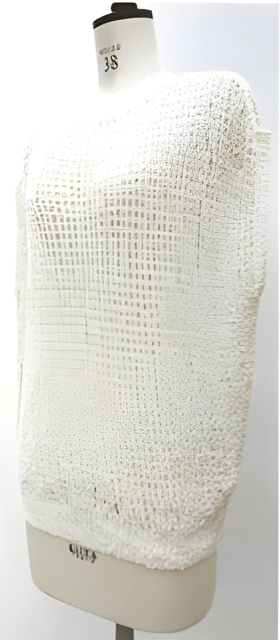 【CYNICAL】透かし編み半袖ニットプルオーバー/612-95065