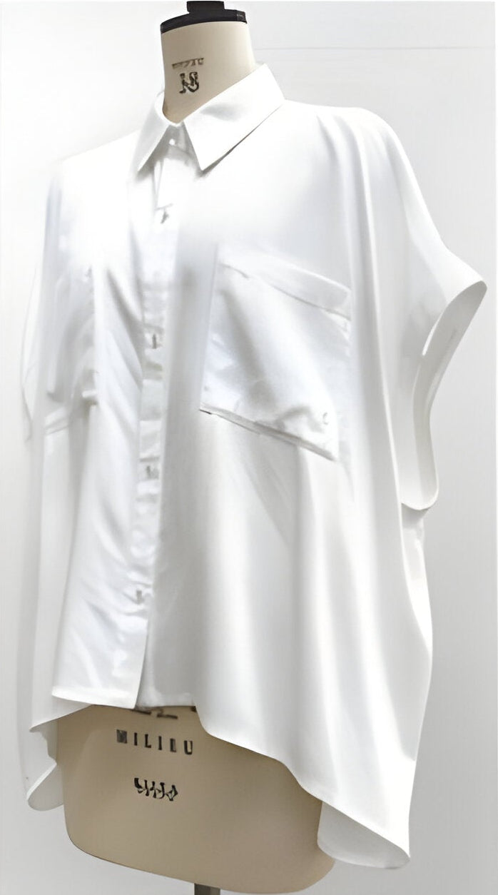 【CYNICAL】テンセルデニム×ジョーゼットシャツ/612-95130