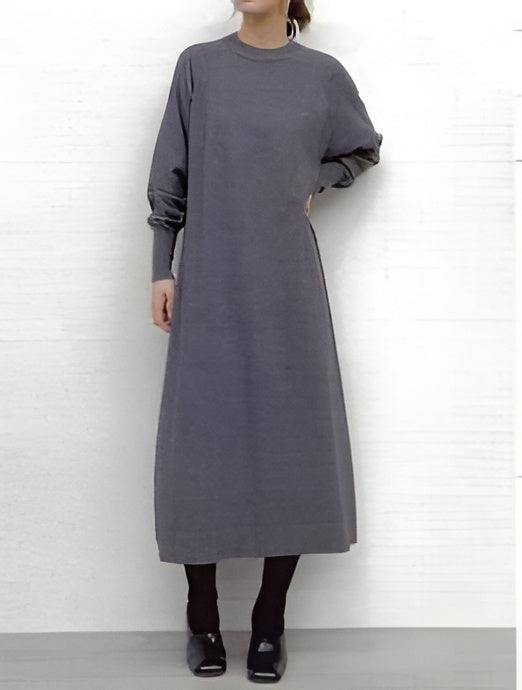 【CLOCHE】フェザーヤーンベスト×クルーネックニットワンピース/652-85677