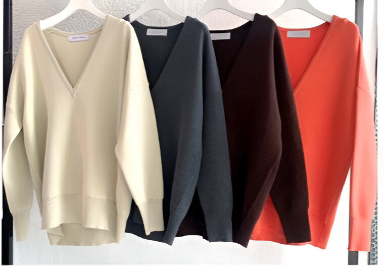 【SUGAR ROSE】Vネックオーバーニット/246901