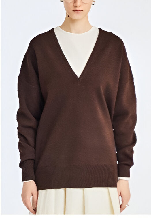 【SUGAR ROSE】Vネックオーバーニット/246901