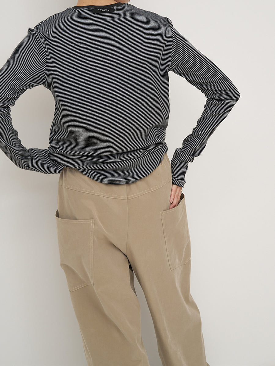 【YENN】ウォシュッドビッグポケットパンツ/Y254-31129