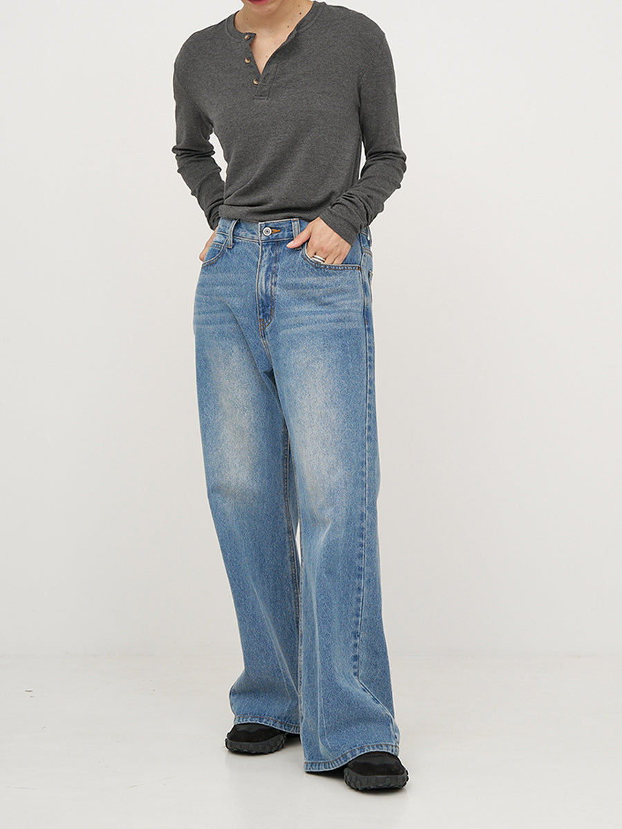 【YENN】ヘンリーネックロングT/Y254-81110