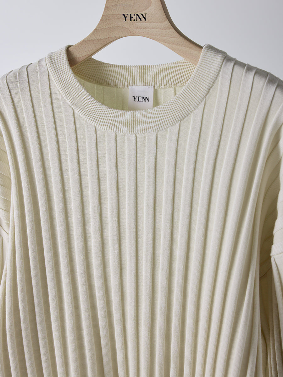 【YENN】リブニットロングTEE/Y261-91014