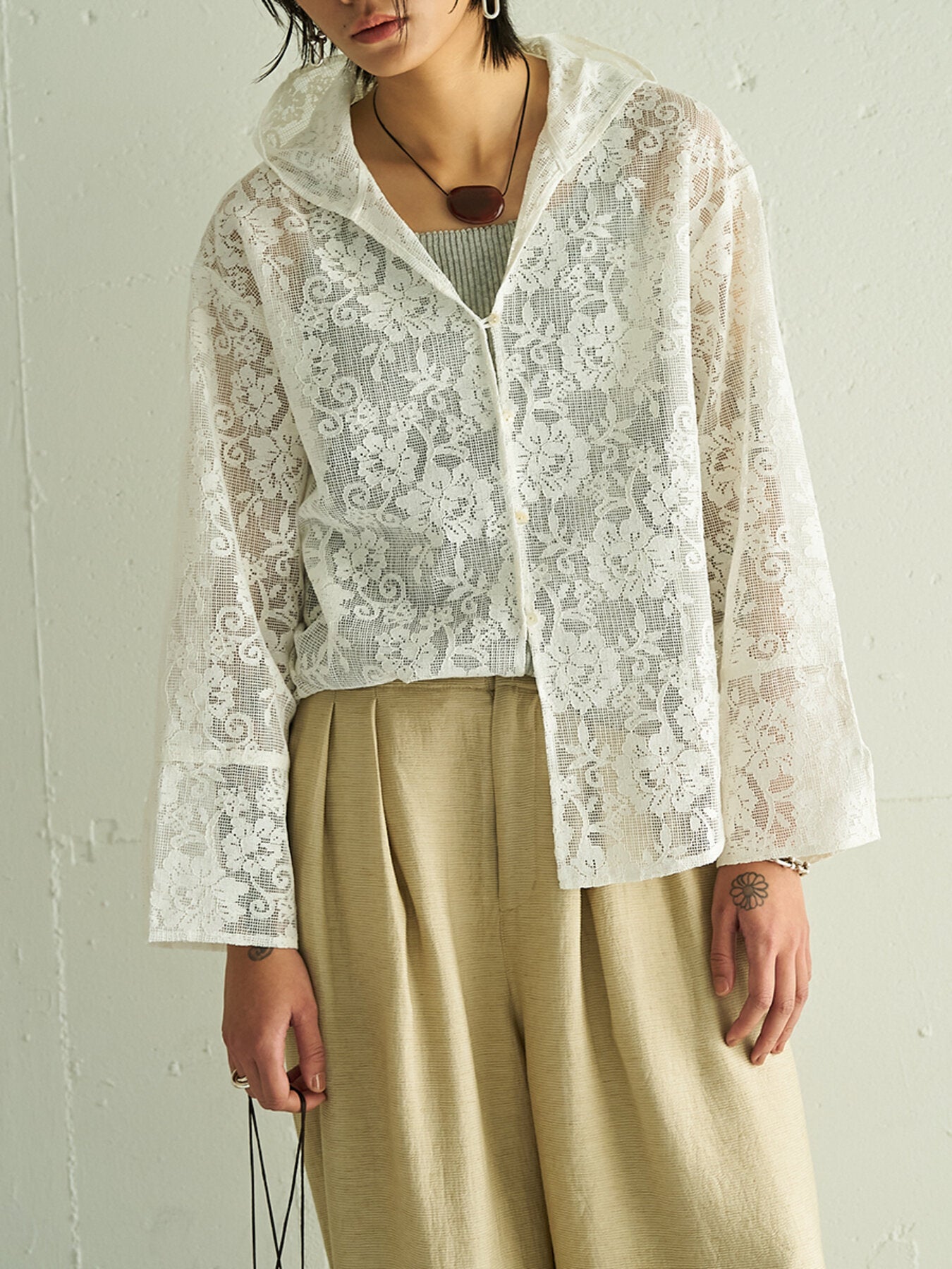 【再入荷予約】【YENN】ポータブルレースフーディ/Y262-12047-2