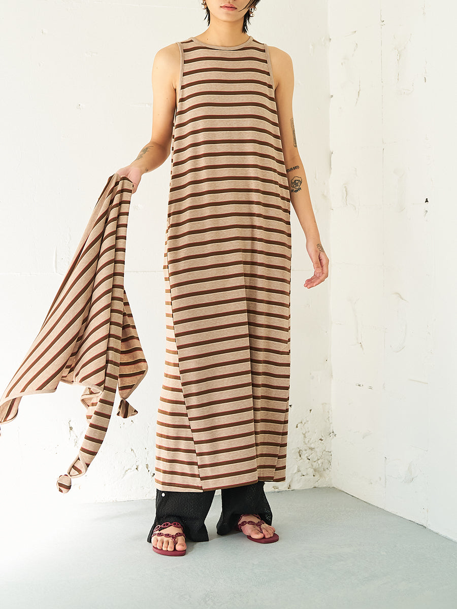 【YENN】ストライプジャージドレス/Y262-51049