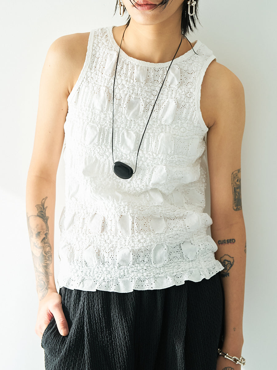 【YENN】シュランクレースタンクトップ/Y262-81053