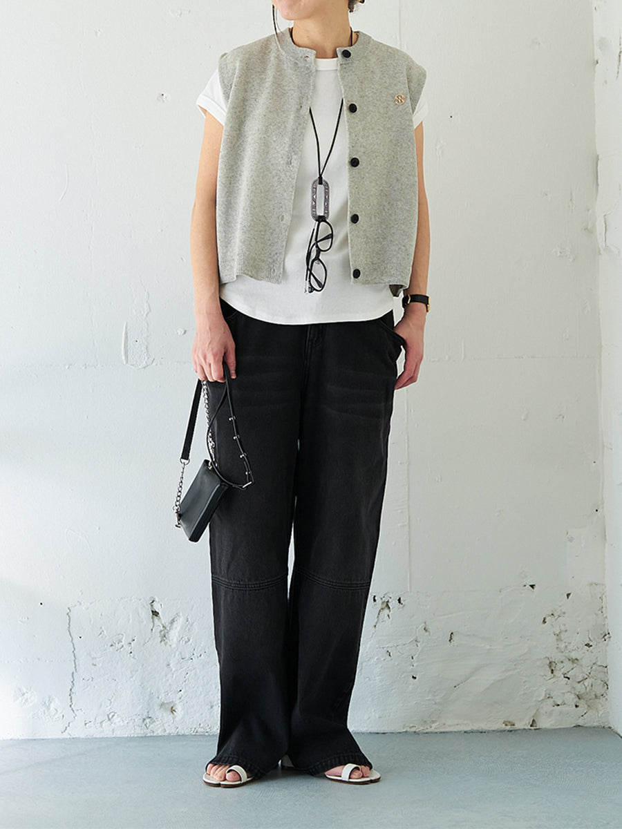 【YENN】リネンシアーベスト/Y262-91061