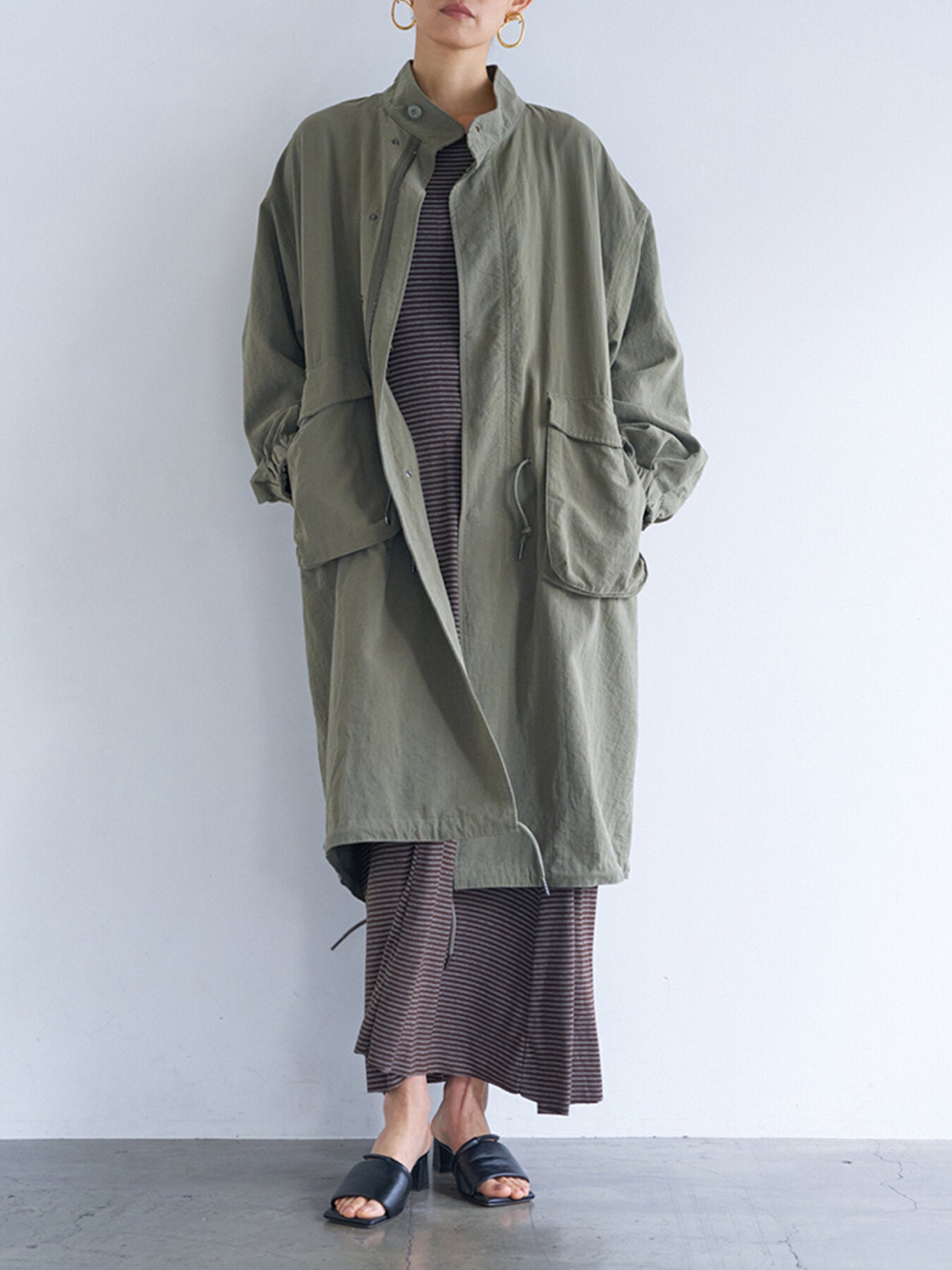 【YENN】ウォッシュドロングコート/Y263-42090