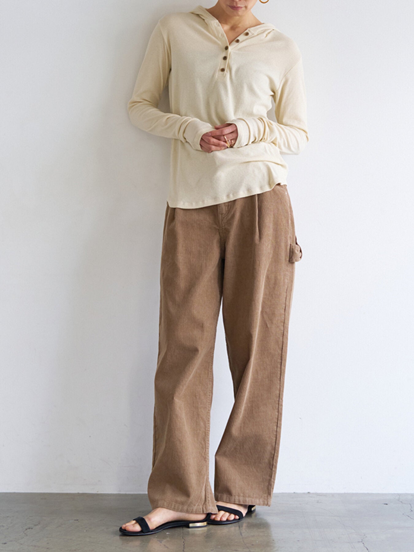 【YENN】ヘンリーフーディロングT/Y263-82085