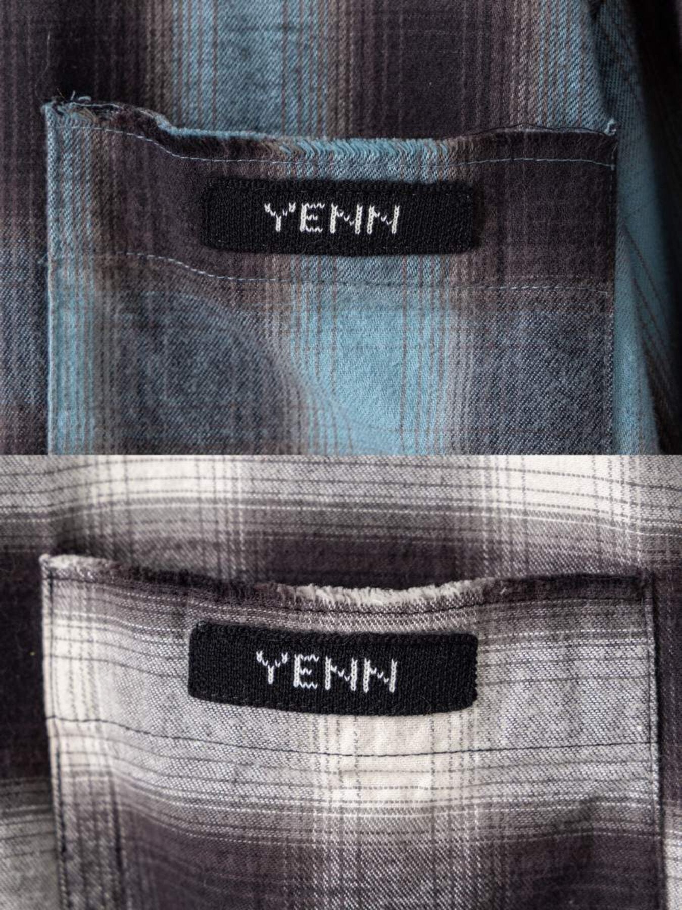 【YENN】ウォッシュドプレイドシャツ/Y264-11123