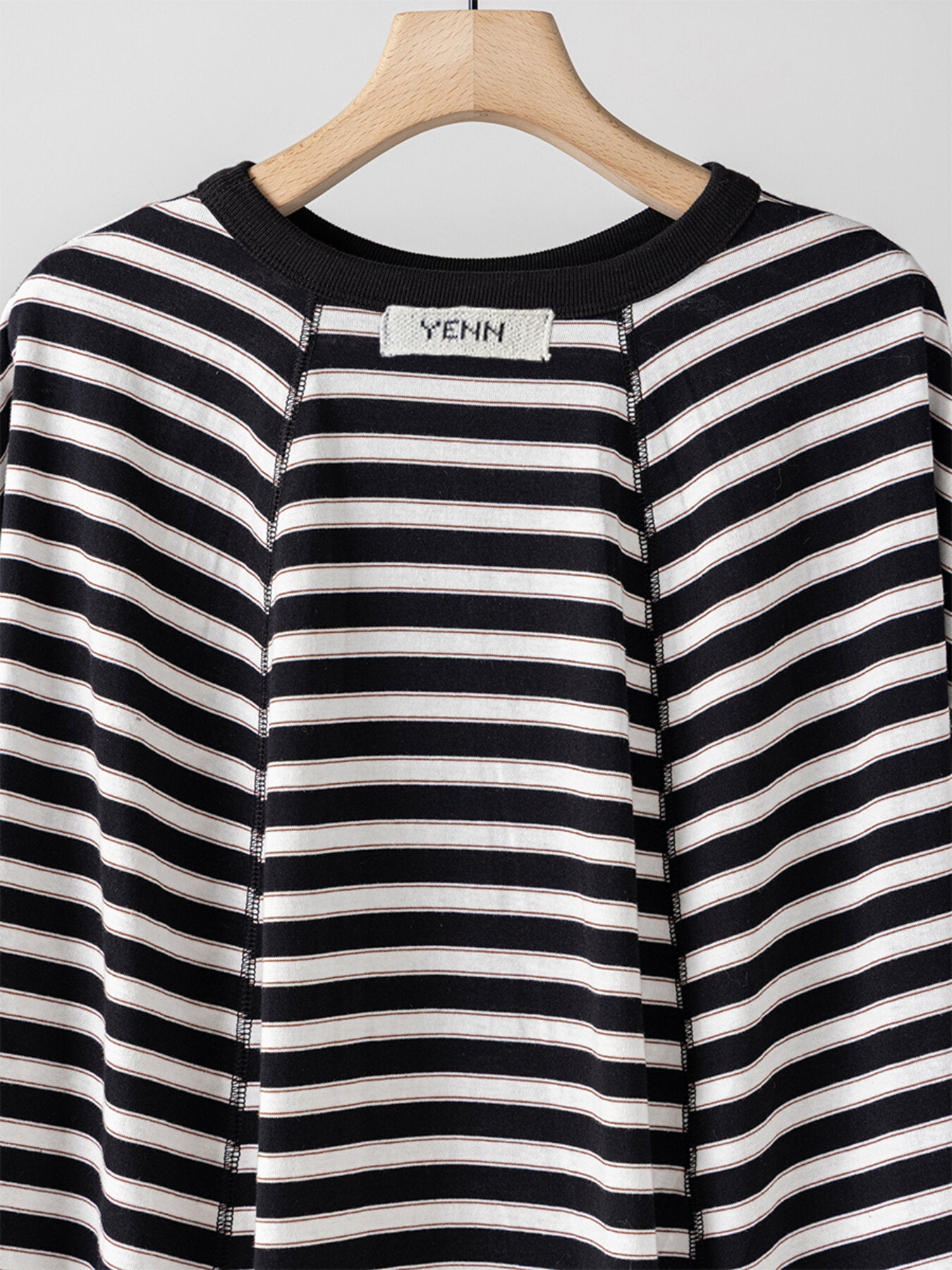 【YENN】ストライプフォームロングT/Y264-81111