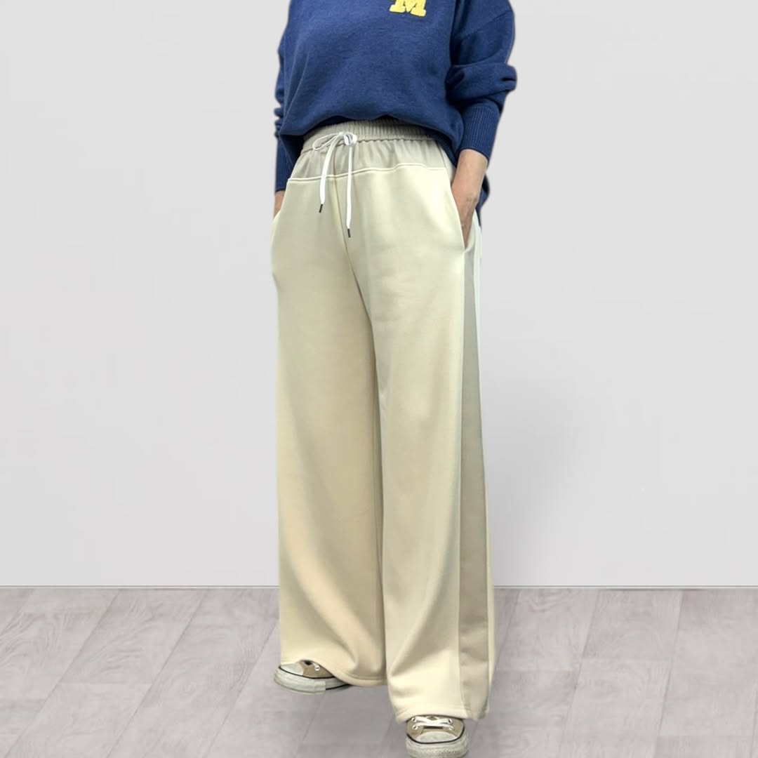 【QTUME】ボンバーヒート×ラナテックサージリメイク風ワイドパンツ/550-26541