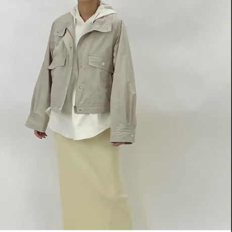 スタンドカラーライトブルゾン cafune/415413