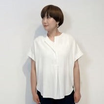 綿麻スキッパーブラウス Dignite collier/80242108