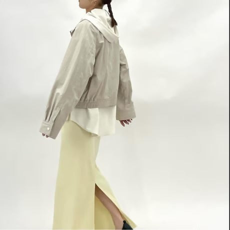 スタンドカラーライトブルゾン cafune/415413