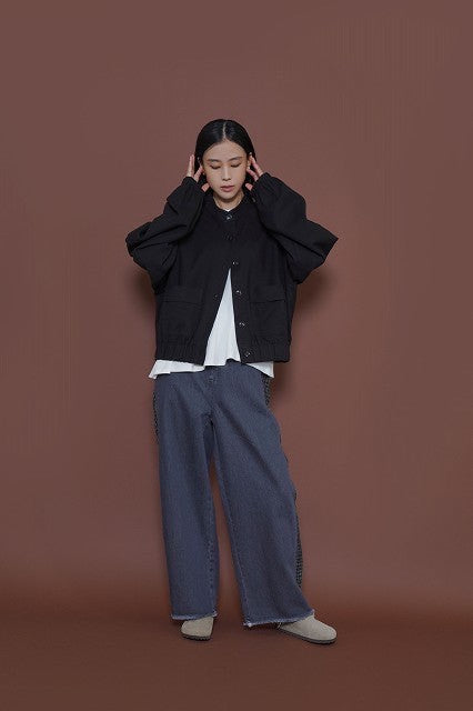 【CYAN TOKYO】ツィードコンビワイドデニム/507406