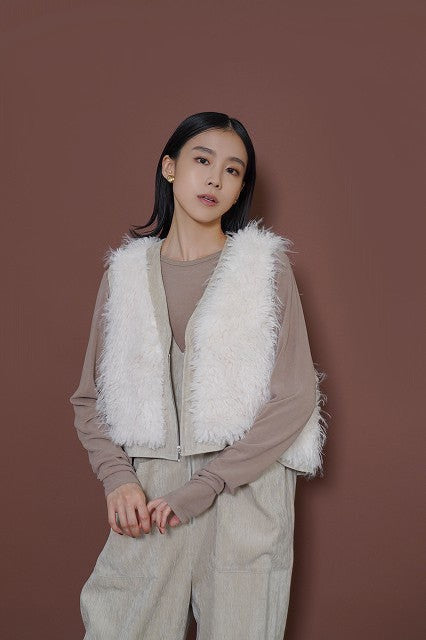 【CYAN TOKYO】ミックスファージップベスト/507418