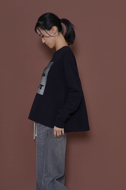 【CYAN TOKYO】バックギャザーロゴL/S T/507408