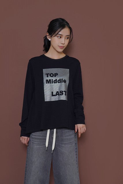 【CYAN TOKYO】バックギャザーロゴL/S T/507408