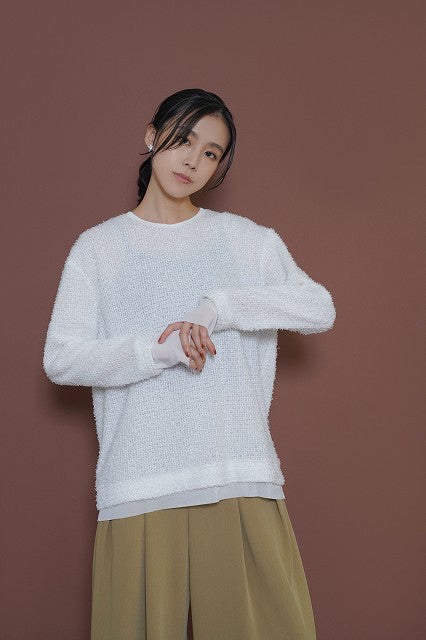 【CYAN TOKYO】チュールコンビフェザーL/S T/507396