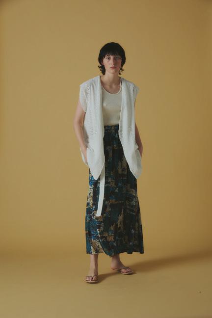 【ANGELINA】レース切替ロングジレ/26163-5064P