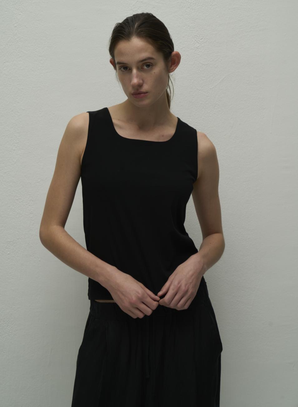 【WYTE】エッセンシャルクリアリブSネックタンクトップ/11-40511