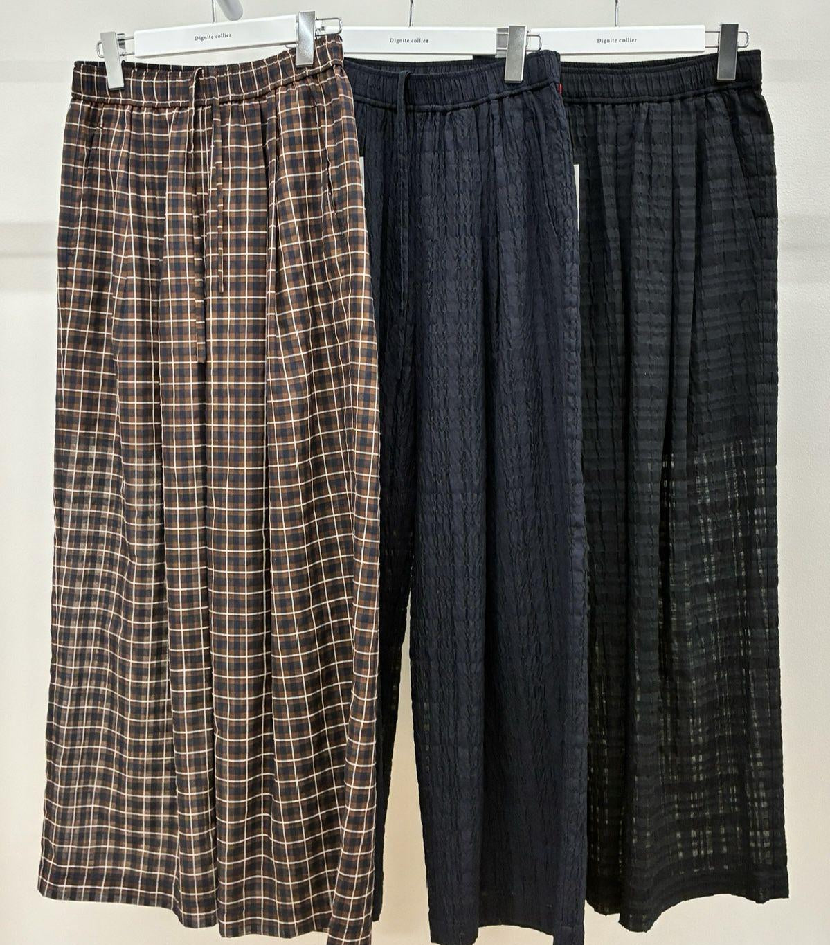 【Dignite Collier】シアーチェックパンツ/80268112