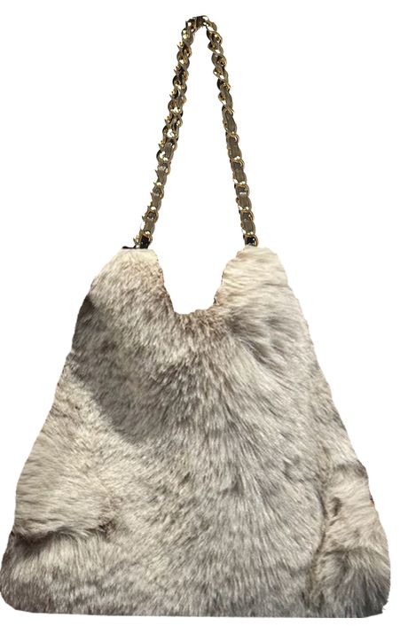 【VIOLAd'ORO】ELMO エコファーチェーンショルダートートMサイズ/V-8924