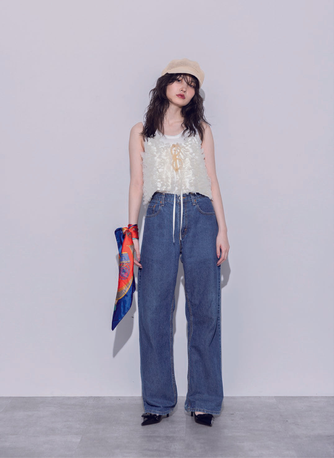 【MARGAUX VINTAGE】フリルショートビスチェ/MG AC-26060-S