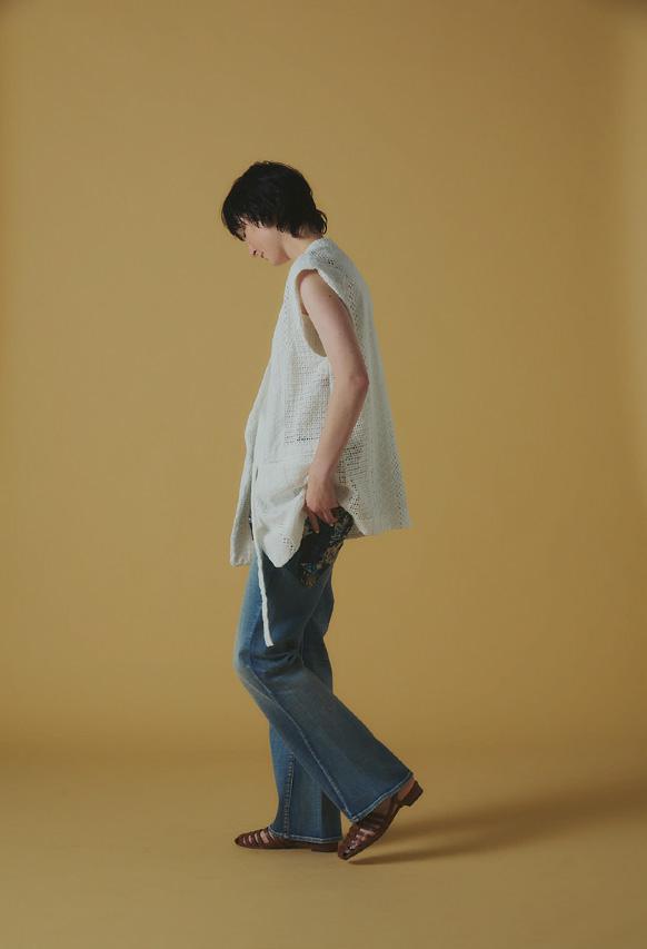 【ANGELINA】レース切替ロングジレ/26163-5064P