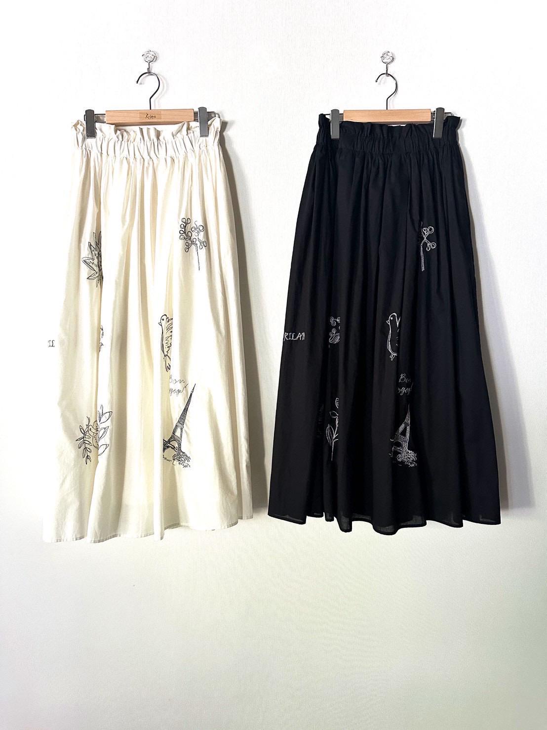 【RILATO】ラフスケッチオリジナル刺繍スカート/R26139