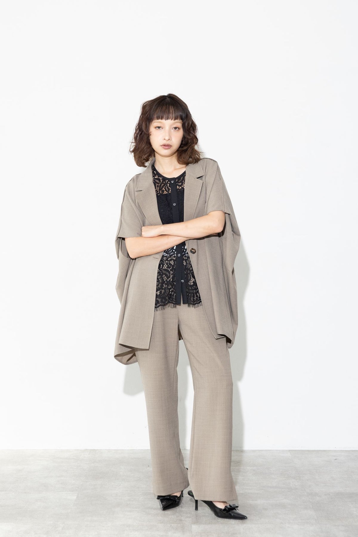 【MARGAUX VINTAGEO】ビッグシルエットジレ/MG JK-27001-S