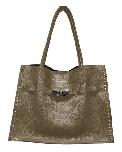 【VIOLAd'ORO】MILO スタッズ付きWフェイスレザートートバッグ Mサイズ/V-8993