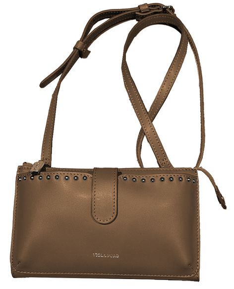 【VIOLAd'ORO】MILO スタッズ付き横型スマートフォンポシェット/V-9052