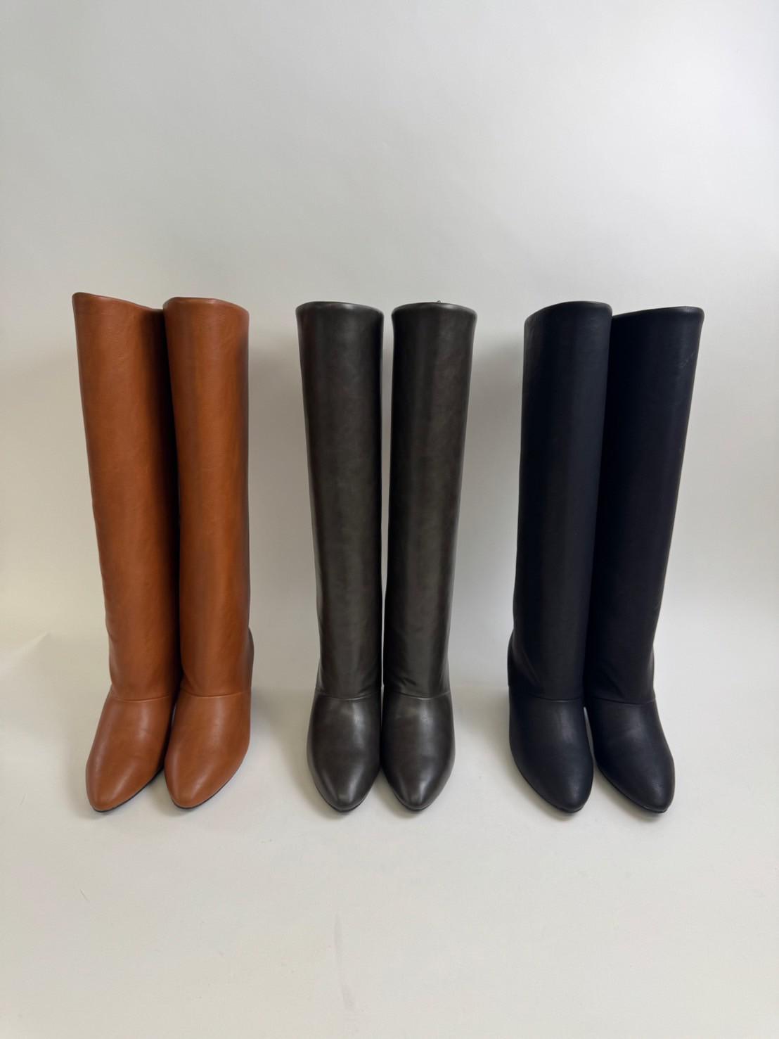 【ATELIER BRUGGE】ヒールアップワイドロングブーツ/25ISM-54