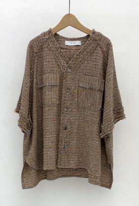 【WYTE】クラフトファンシーツイードベースボールトップ/11-11820